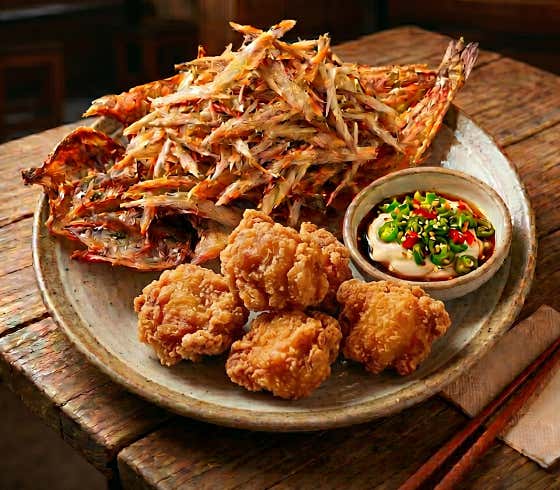 먹태+가라아게 메뉴 사진(네이버)