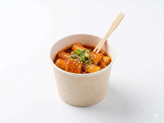 컵떡볶이 메뉴 사진(네이버)