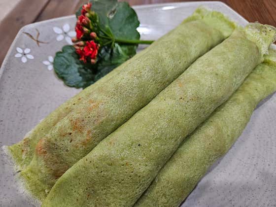 메밀명이전병 3줄 메뉴 사진(네이버)