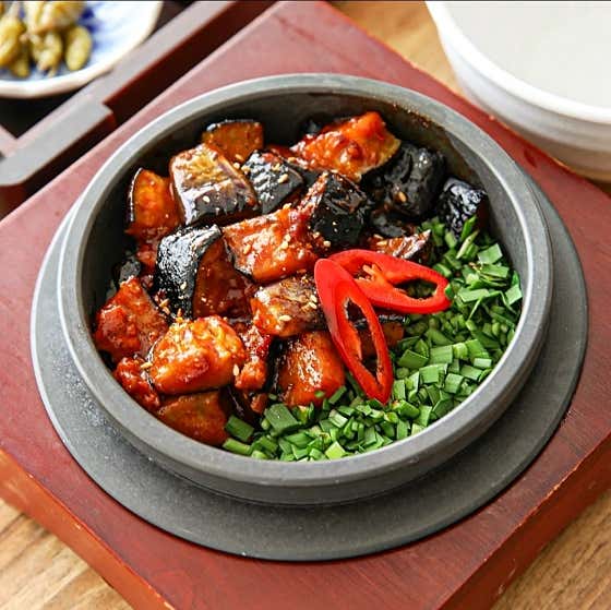 가지 솥밥 메뉴 사진(네이버)