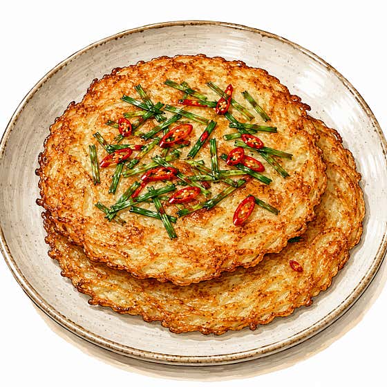 감자부침 메뉴 사진(네이버)