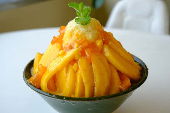 호텔식 생망고빙수(계절) 메뉴 사진(네이버)