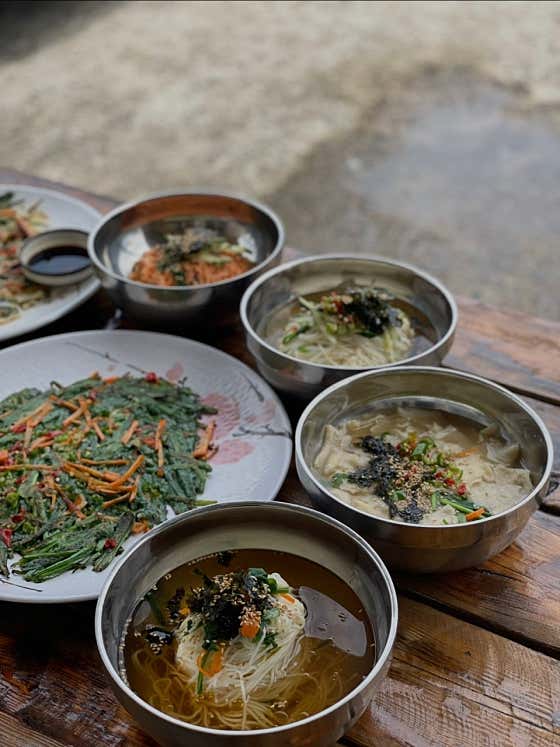 수제비, 칼국수 메뉴 사진(네이버)
