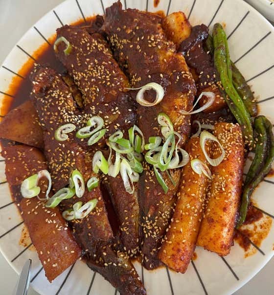매콤코다리조림 메뉴 사진(네이버)