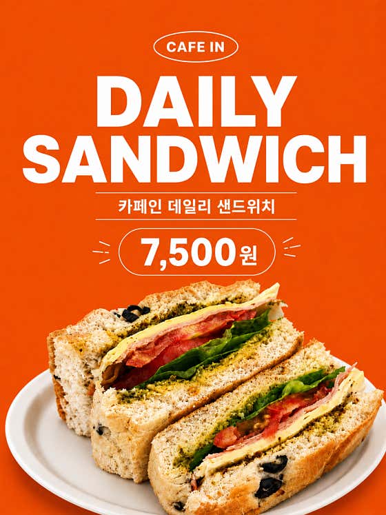 데일리 샌드위치 메뉴 사진(네이버)