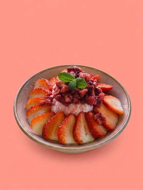 딸기빙수 메뉴 사진(네이버)
