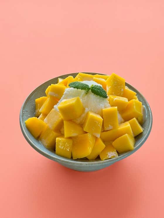 망고빙수 메뉴 사진(네이버)