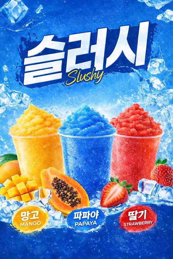 슬러시 메뉴 사진(네이버)