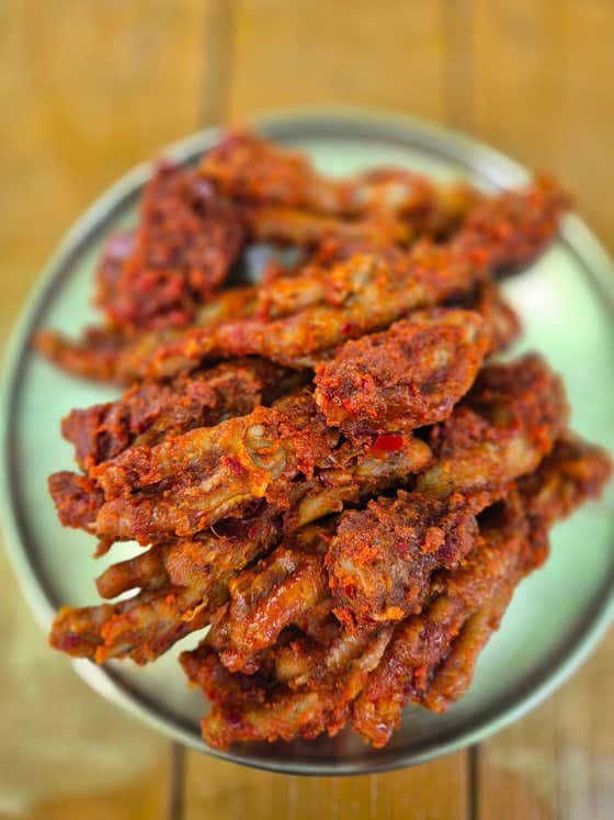 매운뼈닭발 메뉴 사진(네이버)