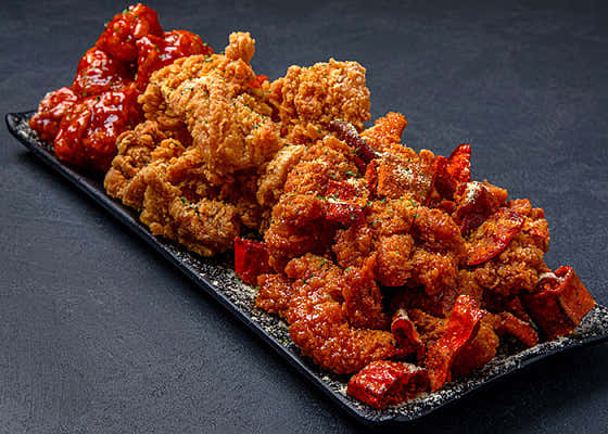 1kg 치킨플래터 메뉴 사진(네이버)