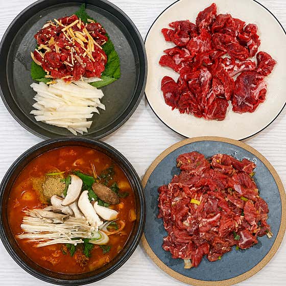 국내산 흑염소 코스요리 (1인) 메뉴 사진(네이버)