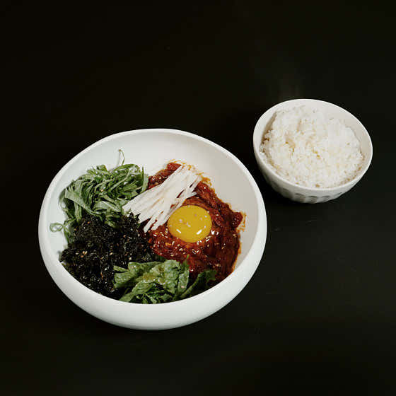 들기름 육회비빔밥 정식 메뉴 사진(네이버)