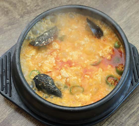 해물(얼큰)순두부 메뉴 사진(네이버)