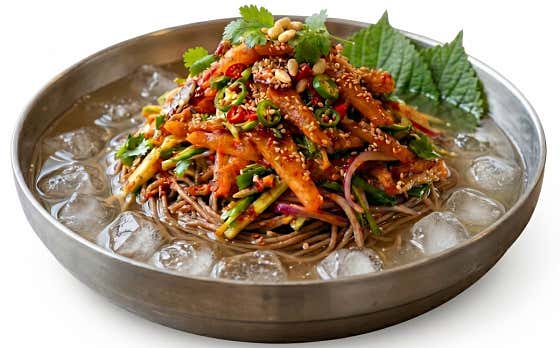 코다리 냉메밀면 메뉴 사진(네이버)