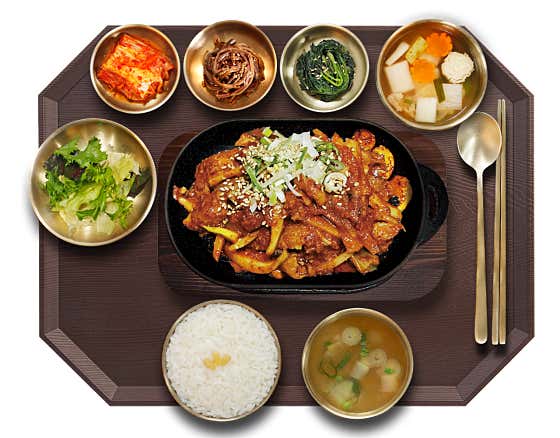 닭 불고기 반상 메뉴 사진(네이버)