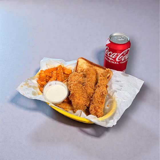 치킨 핑거 3조각 콤보 메뉴 사진(네이버)