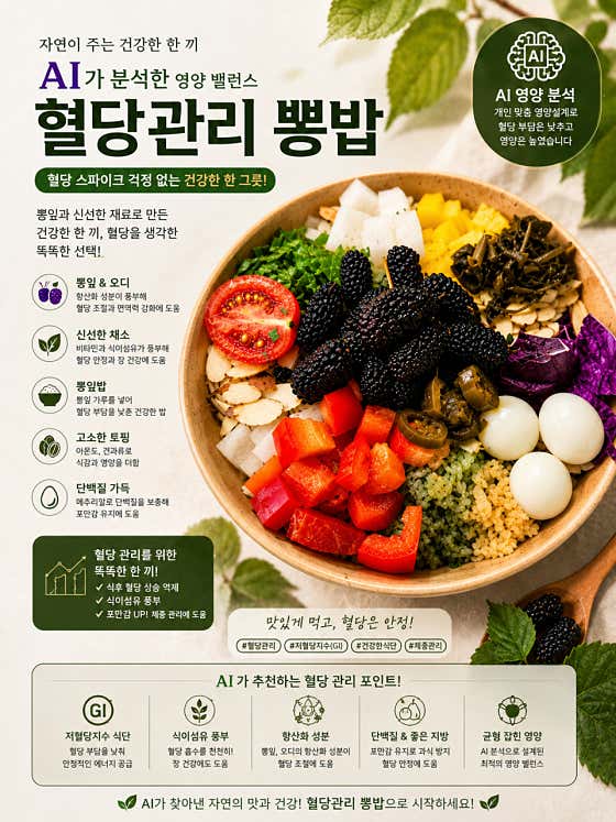 혈당건강 뽕밥 메뉴 사진(네이버)