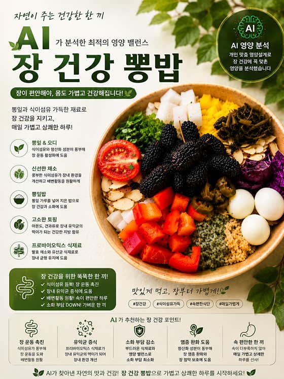 장 건강 뽕밥 메뉴 사진(네이버)