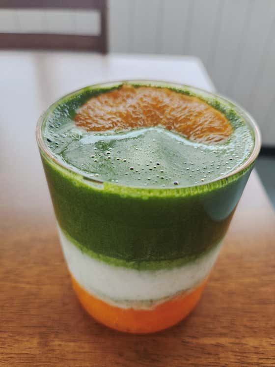 귤말차라떼 메뉴 사진(네이버)