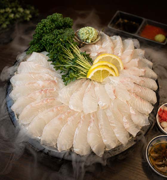 완도 통통광어 한상 메뉴 사진(네이버)