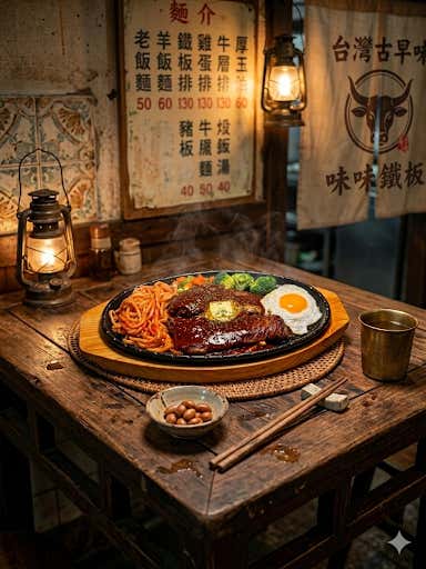 소고기철판스테이크 메뉴 사진(네이버)