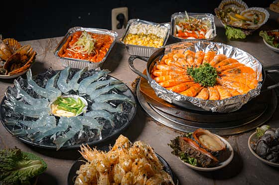 활)생새우직화구이(가리비,라면무한) 메뉴 사진(네이버)