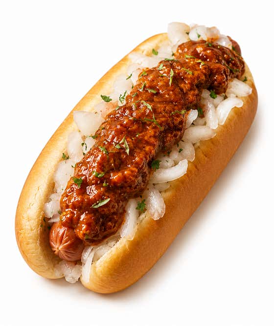 어니언비프칠리 핫도그 메뉴 사진(네이버)