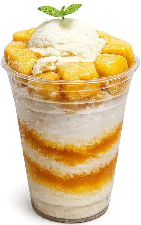 망고 컵빙수 메뉴 사진(네이버)