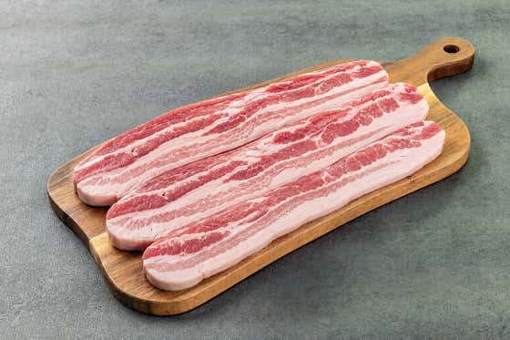 보성녹돈 삼겹살 100g 메뉴 사진(네이버)