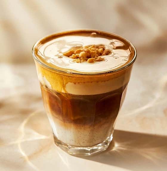 땅콩버터커피(only ice) 메뉴 사진(네이버)
