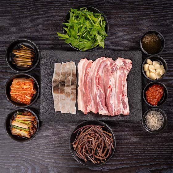 오징어 흑돼지 오겹살 200g 메뉴 사진(네이버)