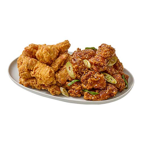 대파 간장 치킨 반반(콤보) 메뉴 사진(네이버)
