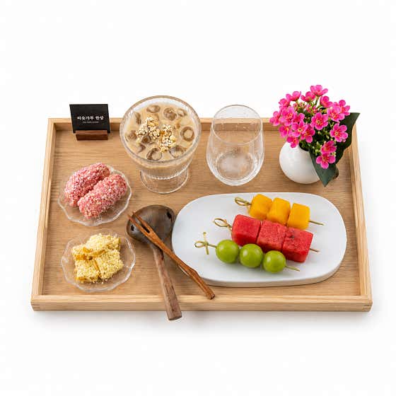 the마시랑게 미숫가루 한 상 메뉴 사진(네이버)