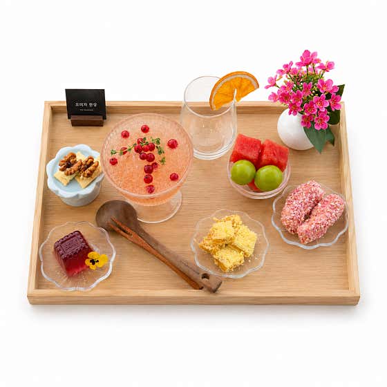 the마시랑게 오미자 한 상 메뉴 사진(네이버)