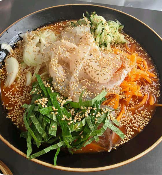 제주광어물회국수 메뉴 사진(네이버)