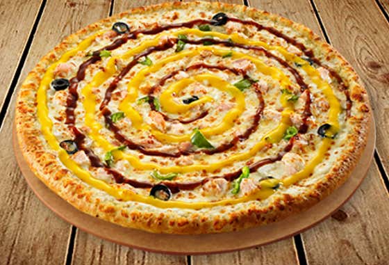 스크린 바베큐치킨 피자 메뉴 사진(네이버)