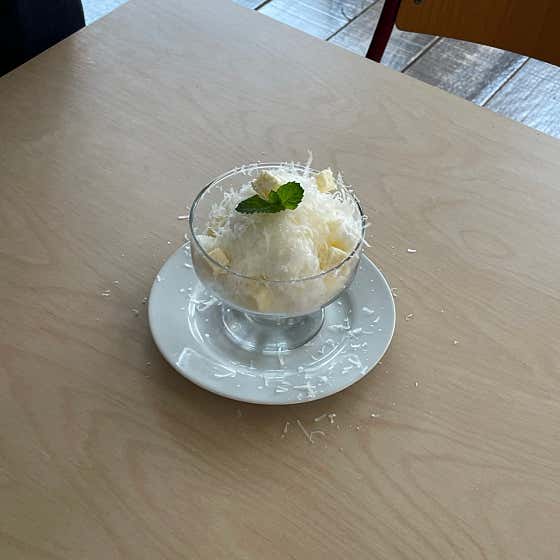 New! 치즈가 덮은 우유 아이스크림 메뉴 사진(네이버)