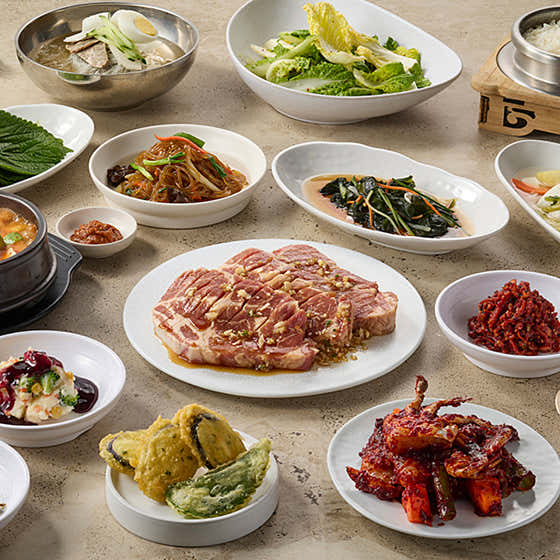 돼지 숯불구이 한상 메뉴 사진(네이버)