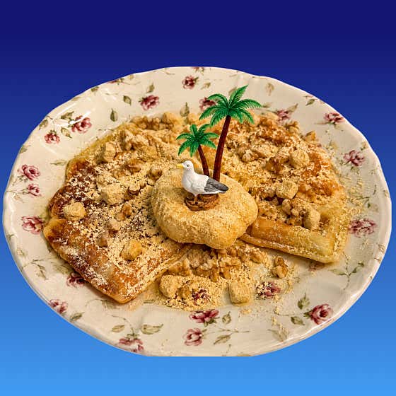 인절미 크로플 메뉴 사진(네이버)