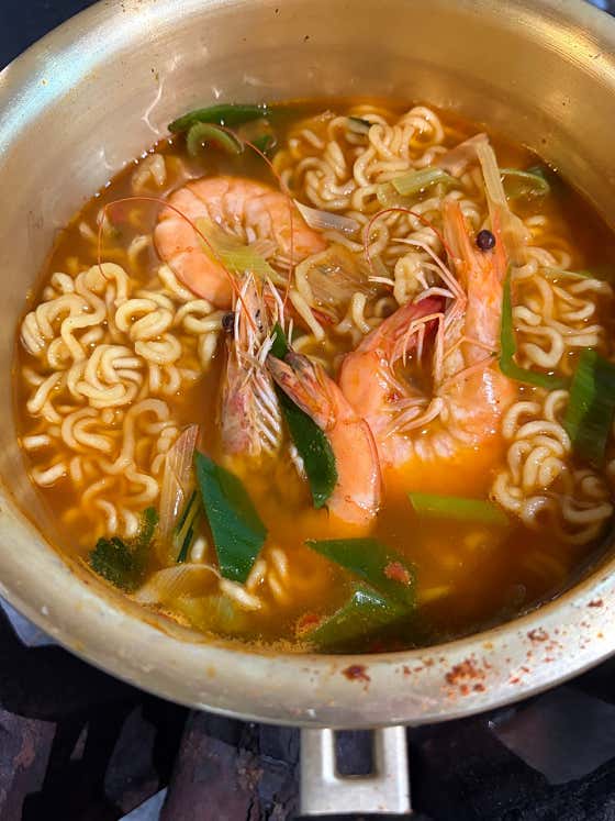 왕새우라면 메뉴 사진(네이버)