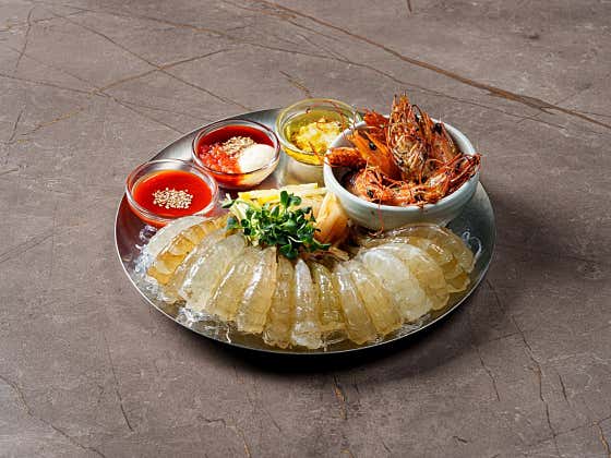 신안산 활새우회 메뉴 사진(네이버)