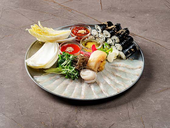 완도산 대광어소금김밥 메뉴 사진(네이버)