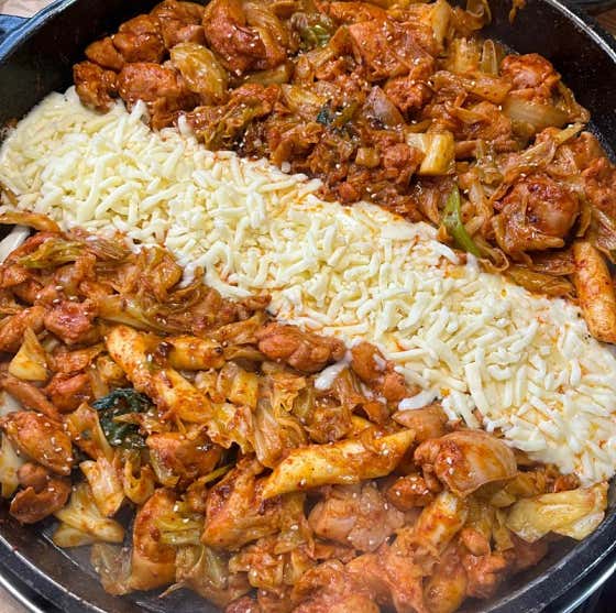 국민치즈닭갈비 메뉴 사진(네이버)