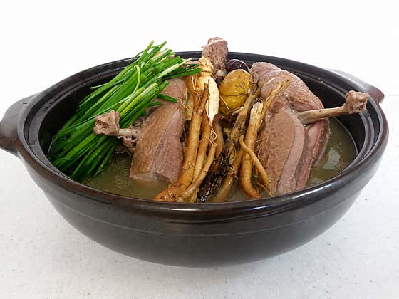 오리한방백숙 메뉴 사진(네이버)