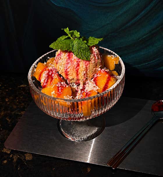 망고치즈 선셋 샤베또 메뉴 사진(네이버)
