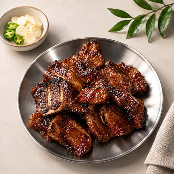 밥도둑 양념돼지갈비 (100g) 메뉴 사진(네이버)