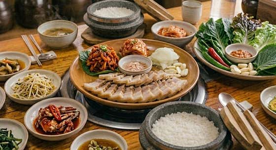 촉촉보쌈 돌솥 정식 메뉴 사진(네이버)