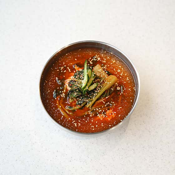 시원한 김치말이국수 메뉴 사진(네이버)