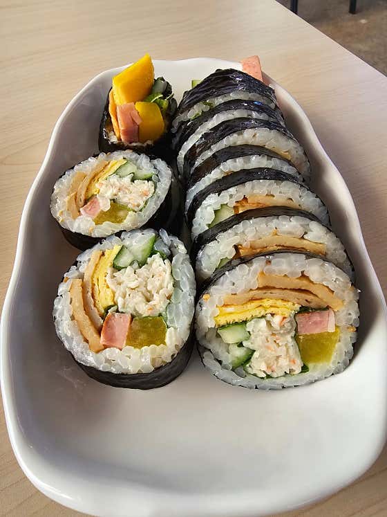 크래미김밥 메뉴 사진(네이버)