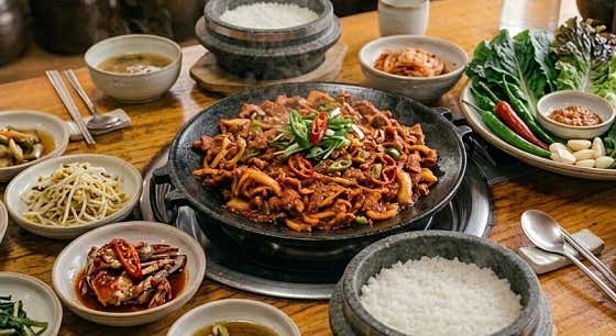 제육 돌솥정식 메뉴 사진(네이버)